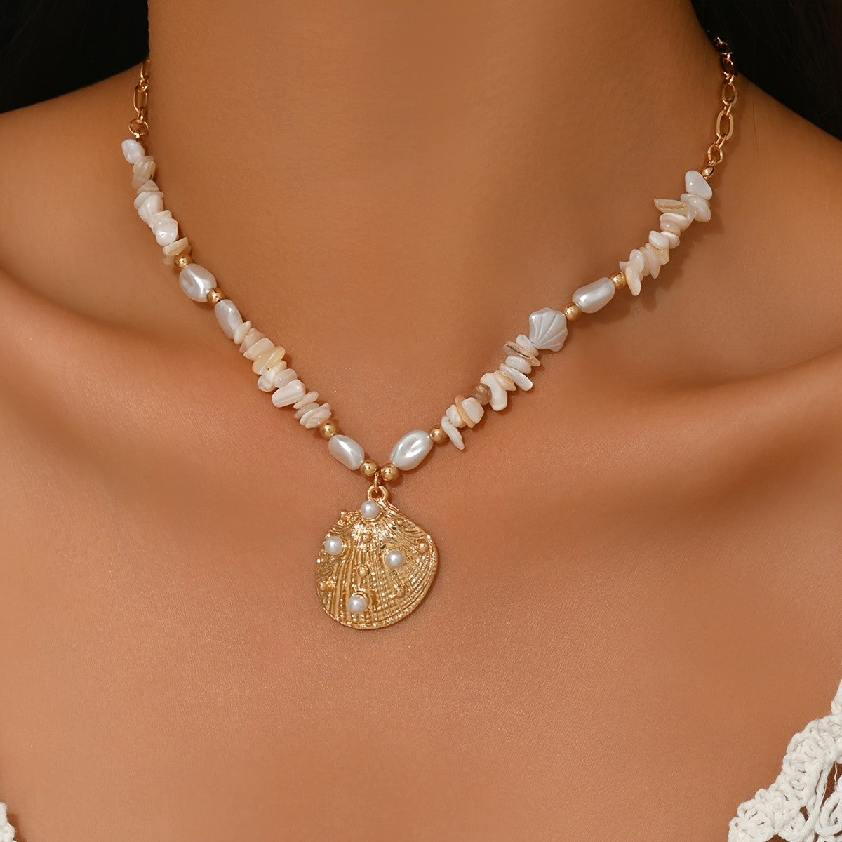 Shell Bead Necklace