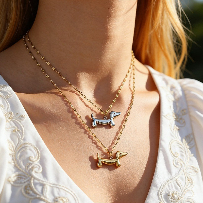 Polished Dachshund Necklace