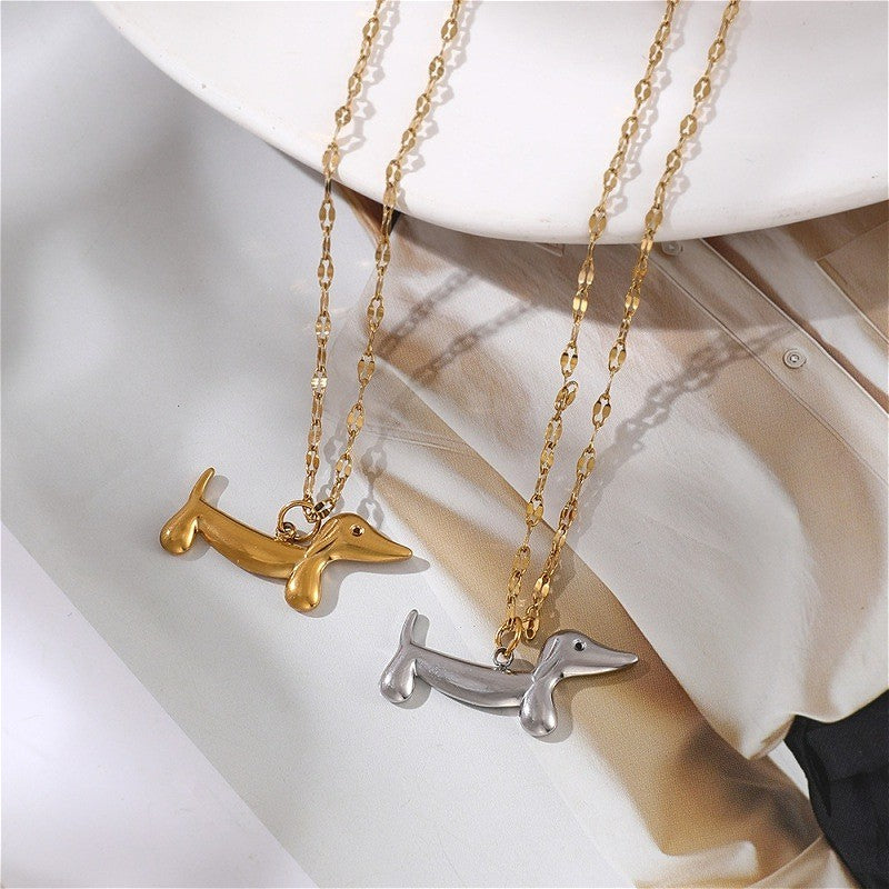 Polished Dachshund Necklace