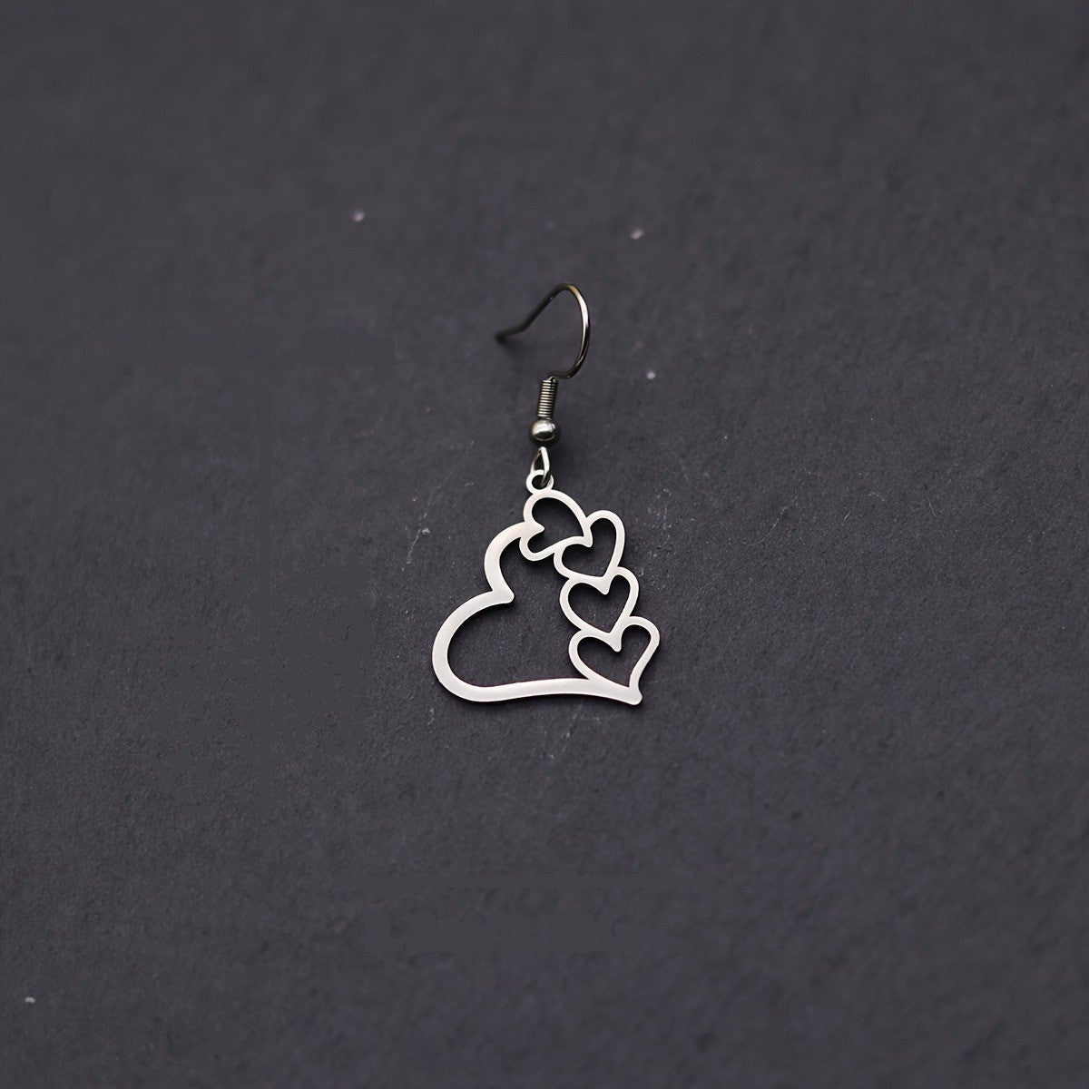 Cluster Heart Drop Earrings