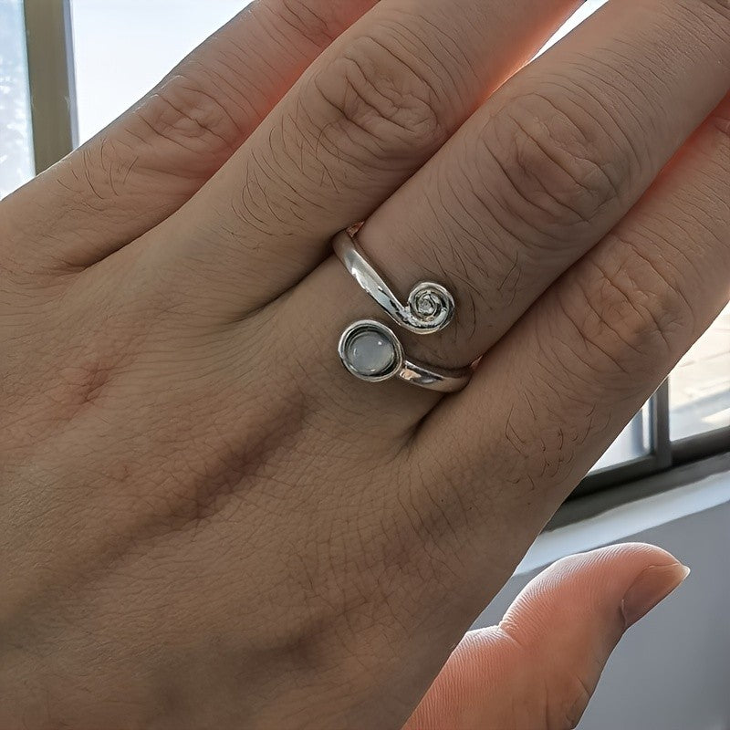 Moonstone Spiral Ring