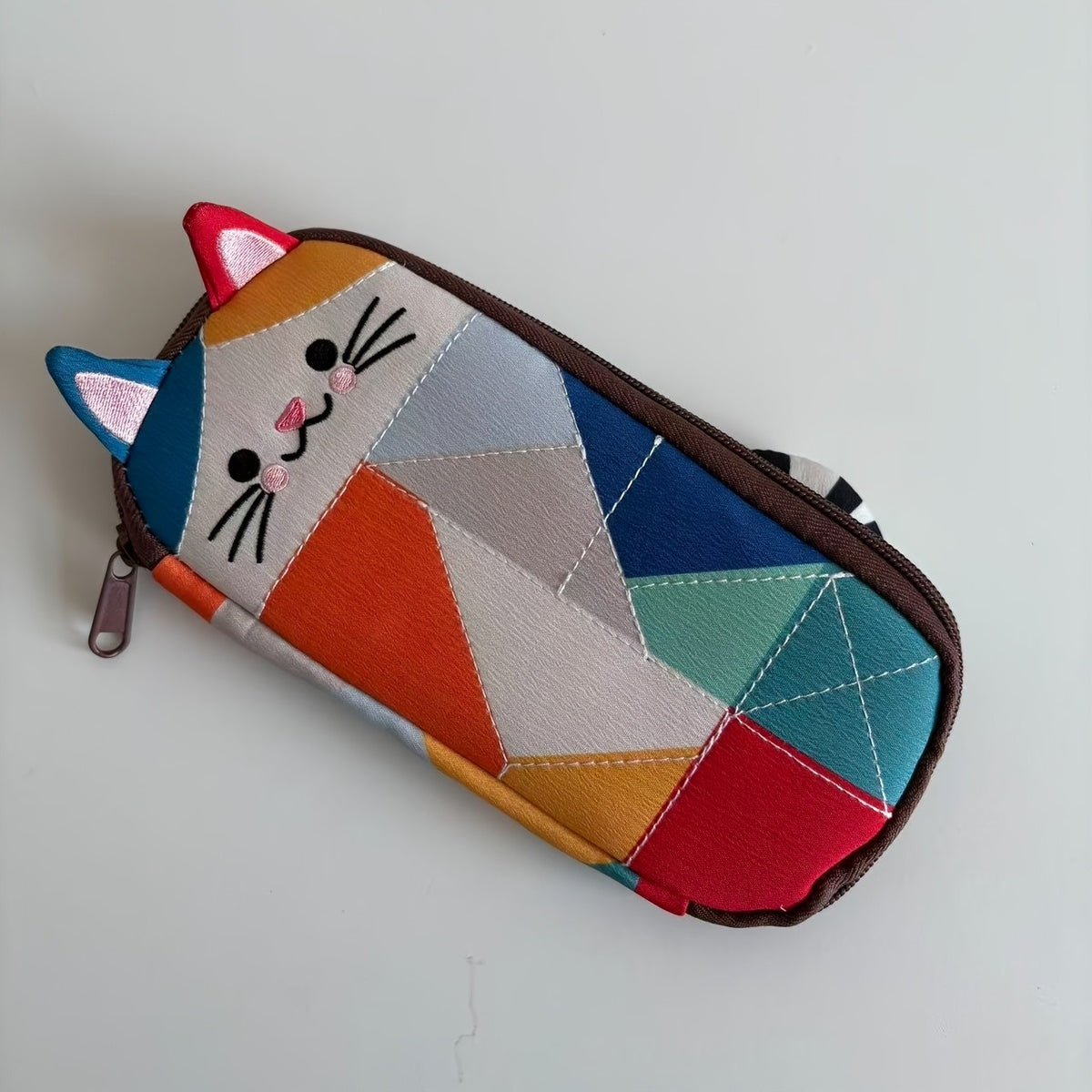 Patchwork Cat Pencil Case