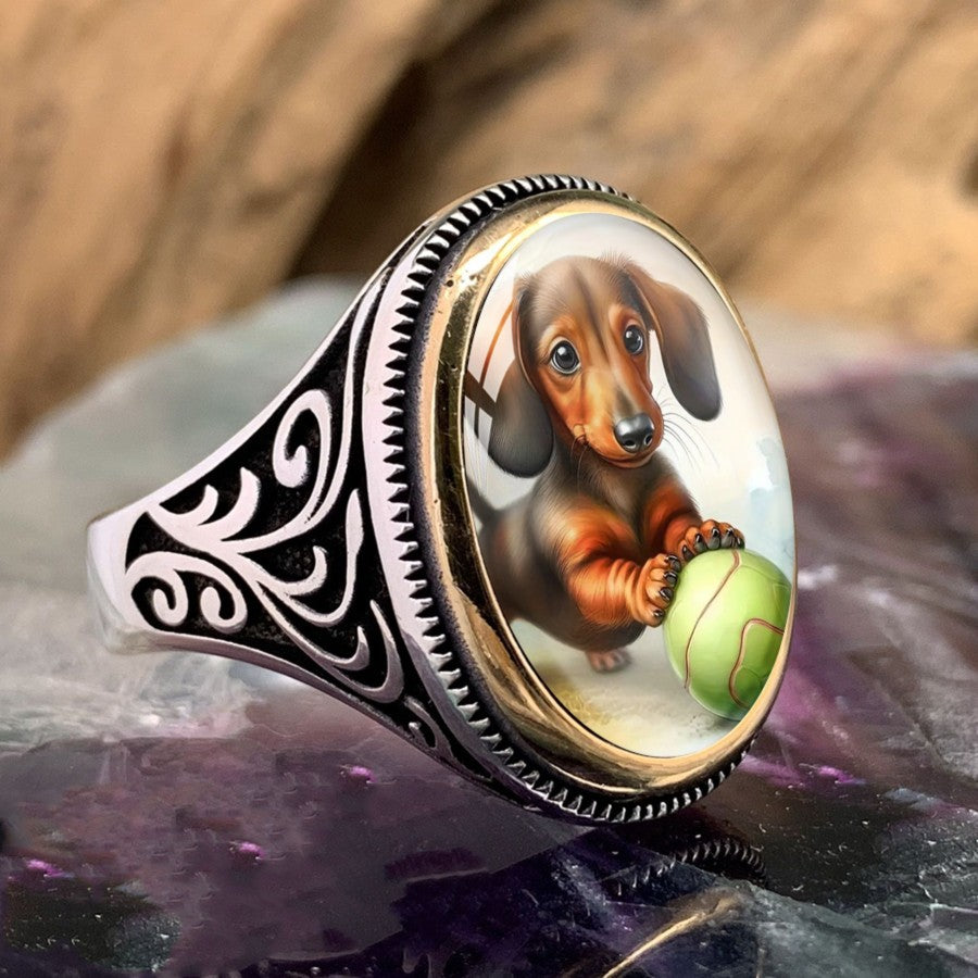 Dachshund Oval Ring