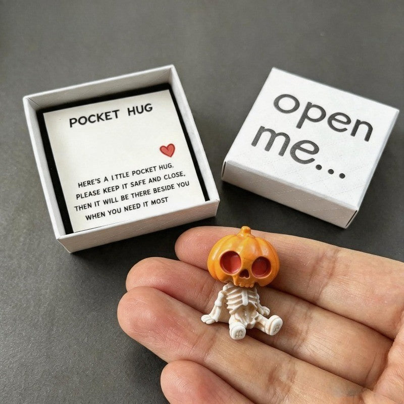 Pocket Hug Pumpkin Skeleton