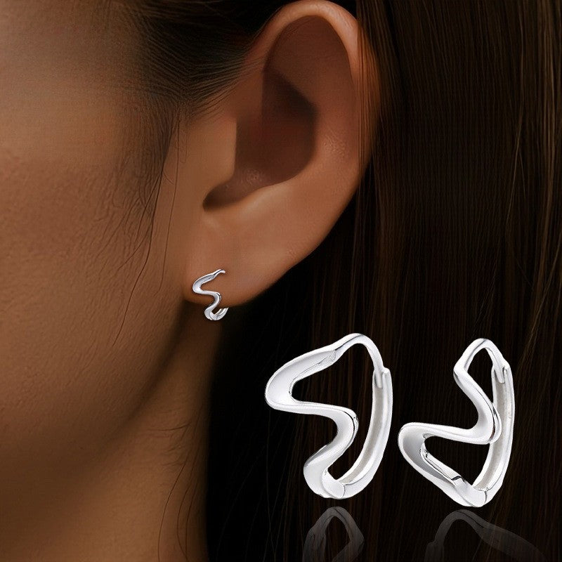 Geometric Wave Earrings