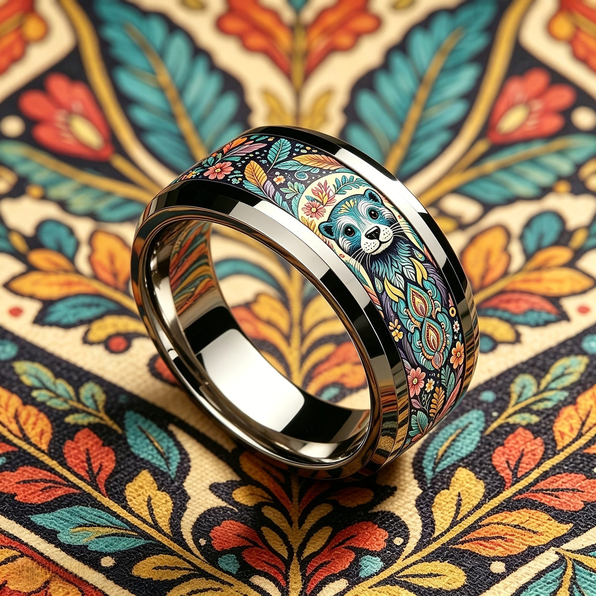 Colorful Otter Floral Ring