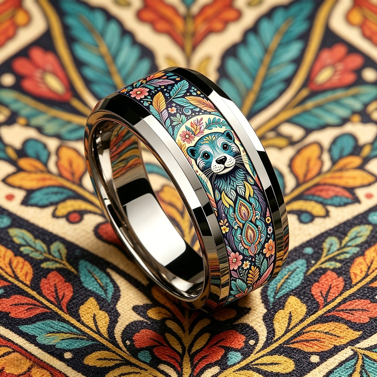 Colorful Otter Floral Ring