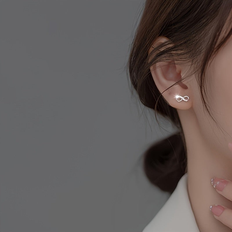 Crystal Infinity Stud Earrings