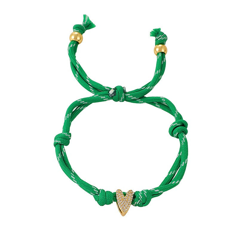 Colorful Braided Heart Bracelet