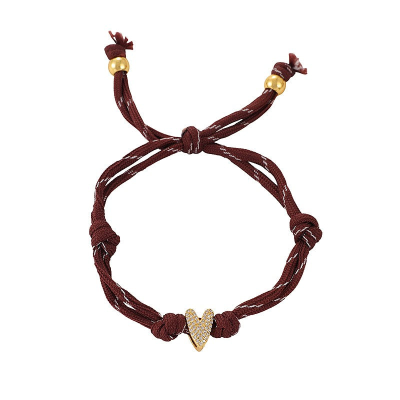 Colorful Braided Heart Bracelet