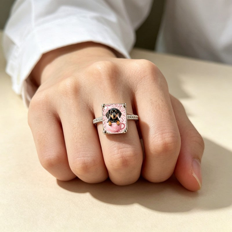 Dachshund Cup Square Ring