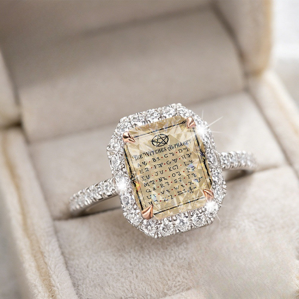 Witches Alphabet Square Ring