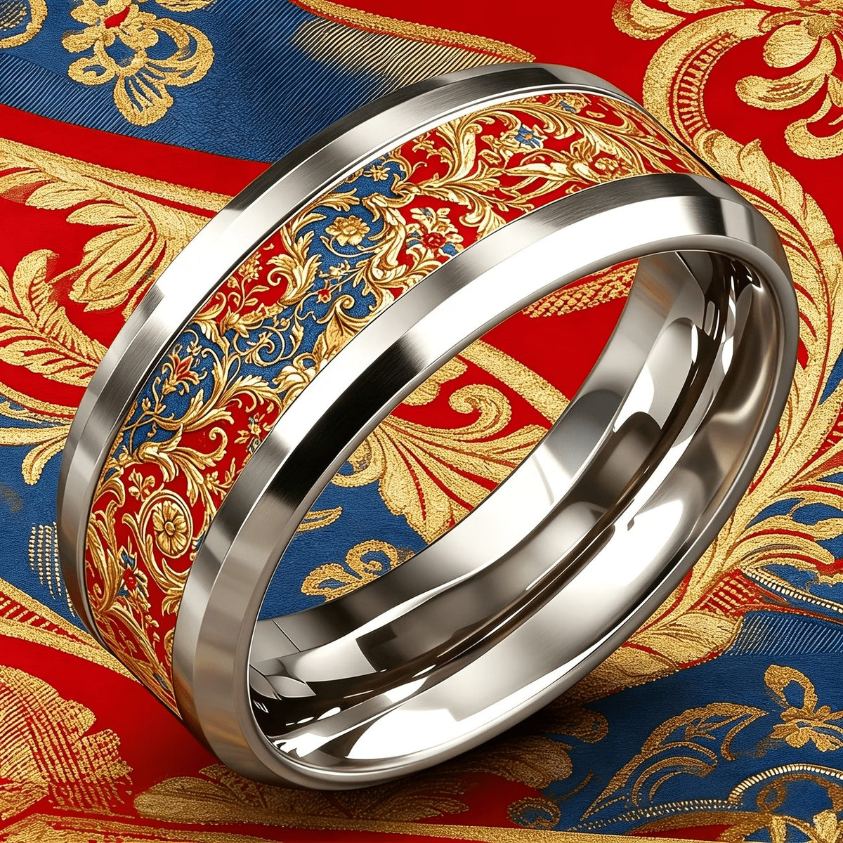 Baroque Floral Band Ring