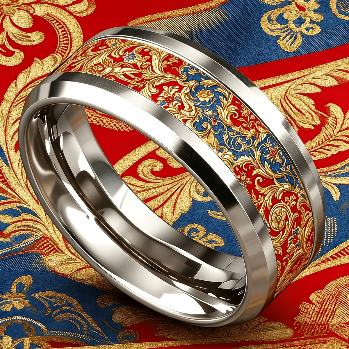Baroque Floral Band Ring