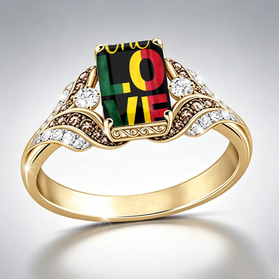 Reggae Love Square Ring