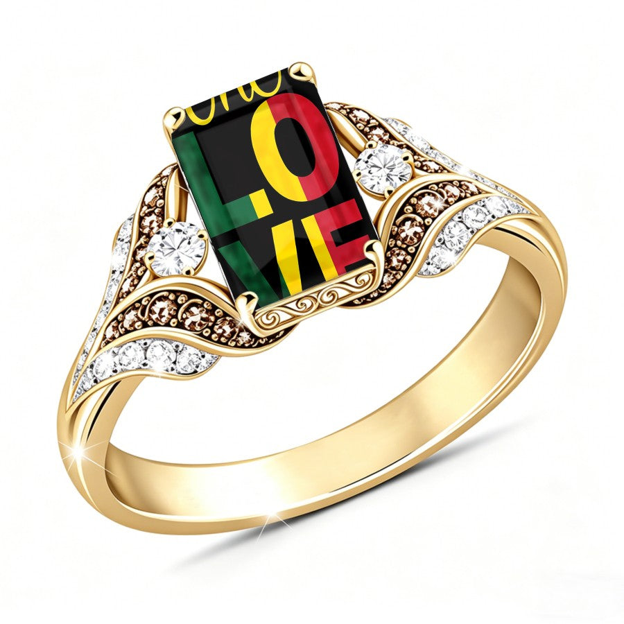 Reggae Love Square Ring