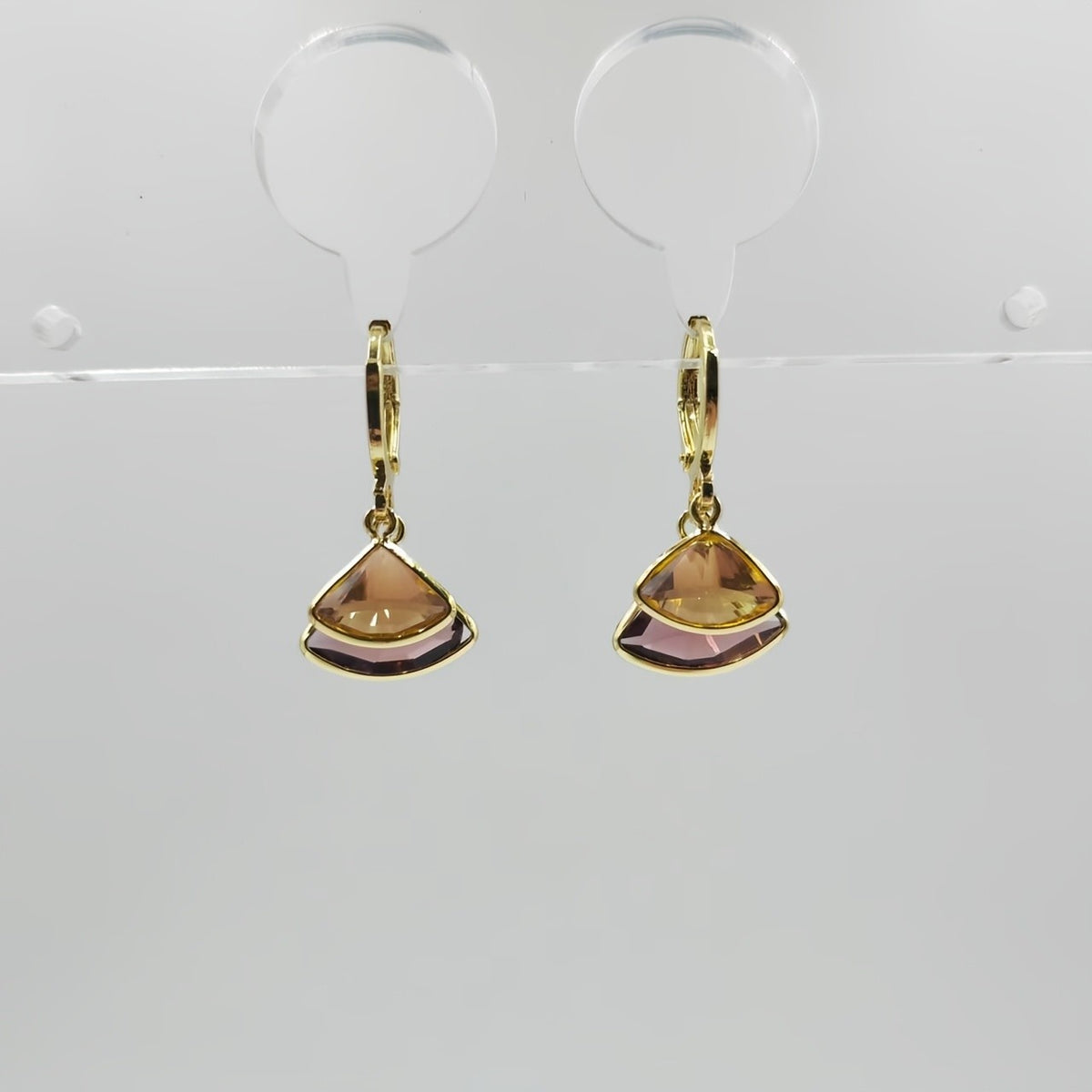 Amber Fan Drop Earrings