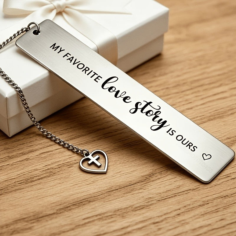 Love Story Engraved Bookmark