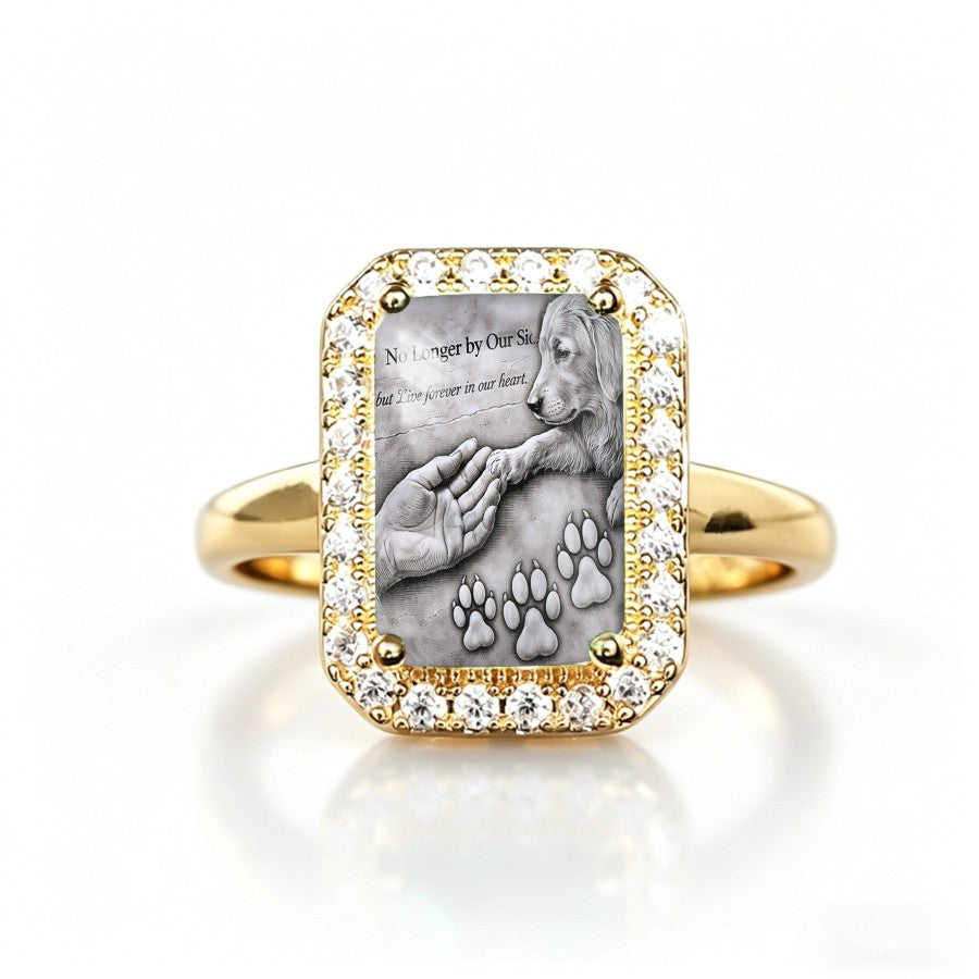 Paw Print Memorial Ring