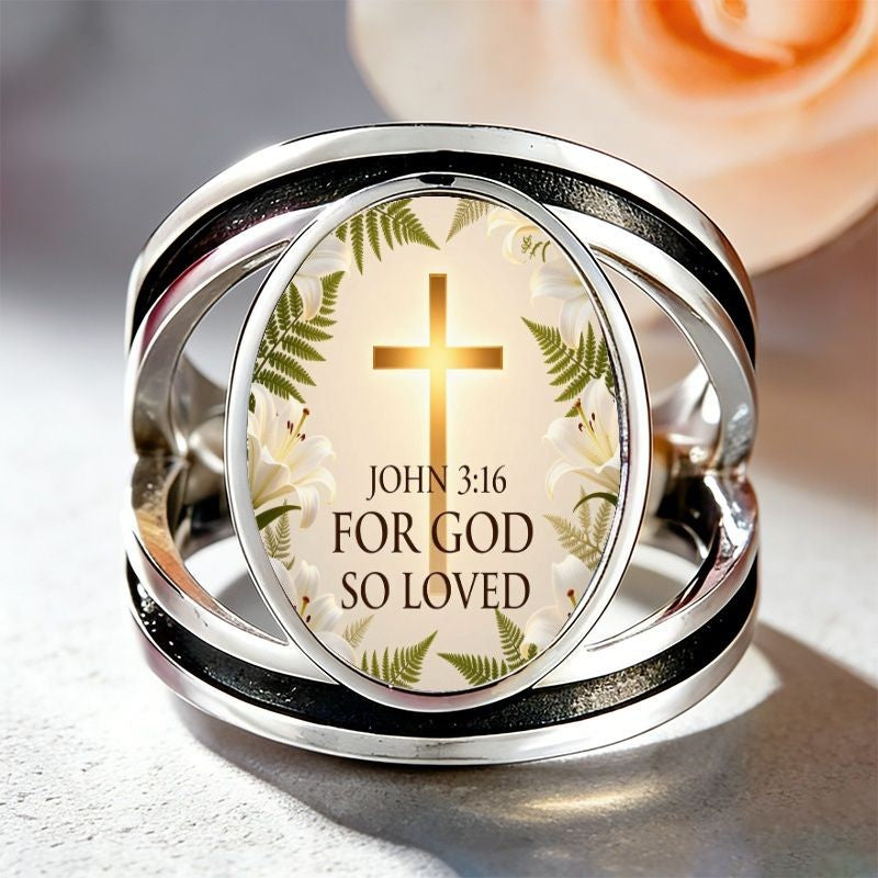 John 3:16 Oval Statement Ring