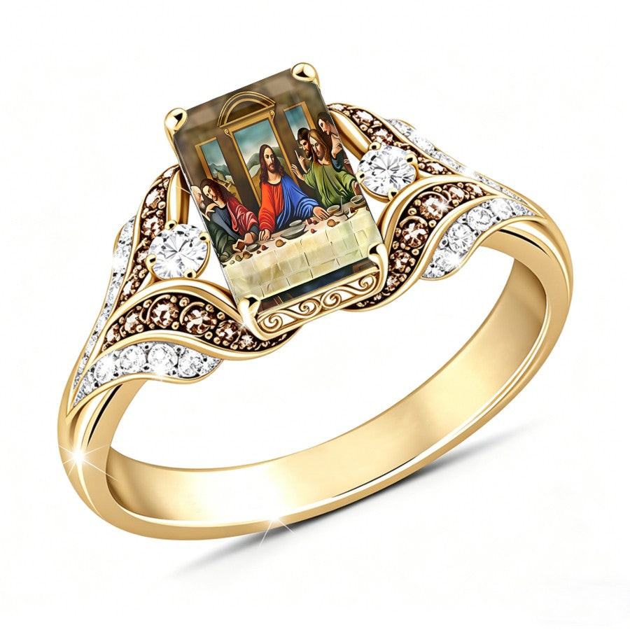 Scripture Scene Square Ring