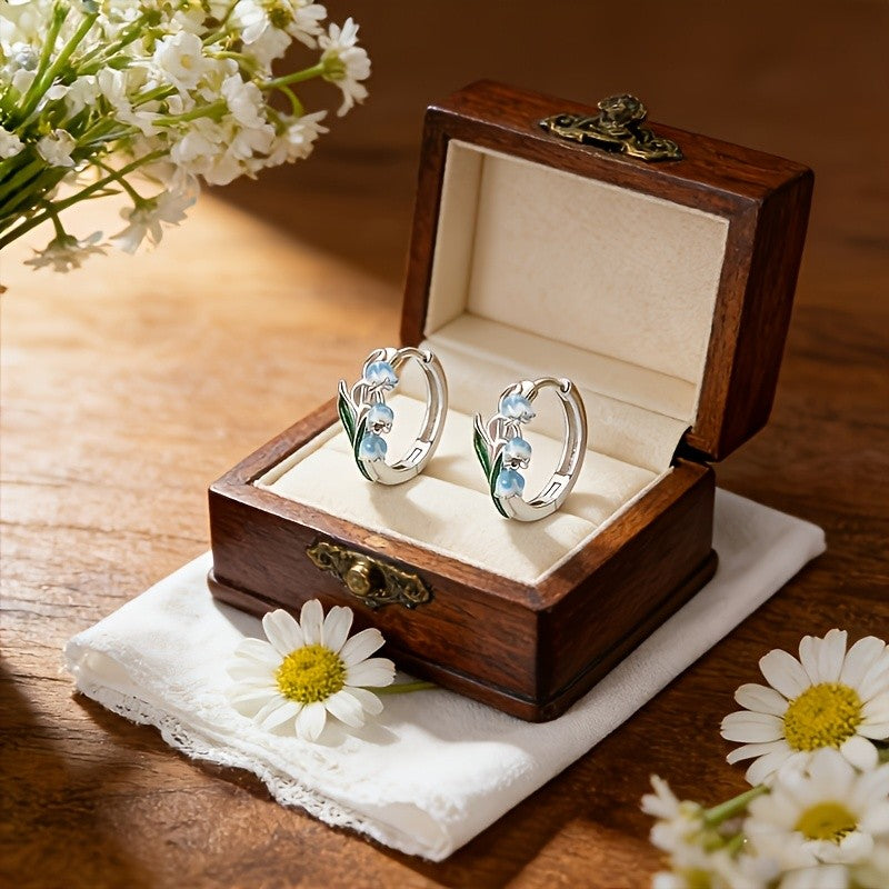Lily of the Valley Hoop Earrings