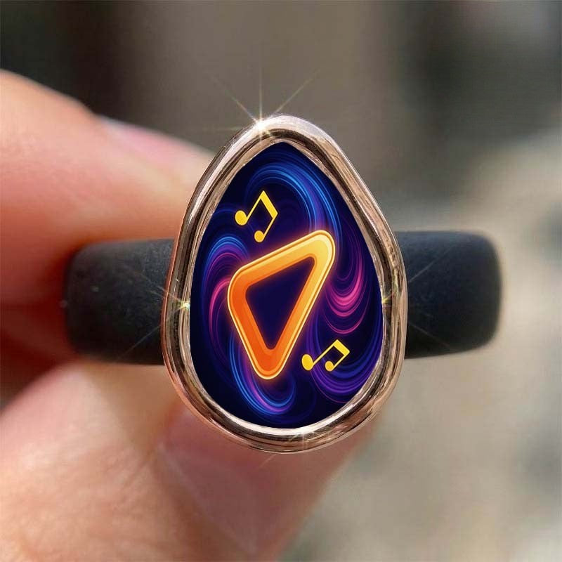 Swirl Musical Note Statement Ring