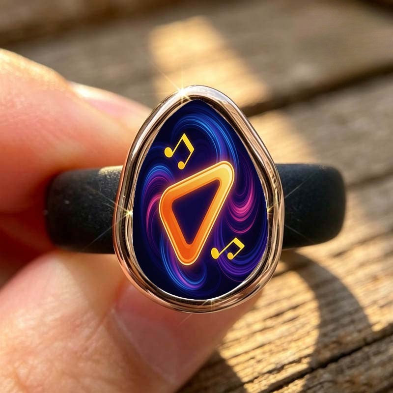Swirl Musical Note Statement Ring