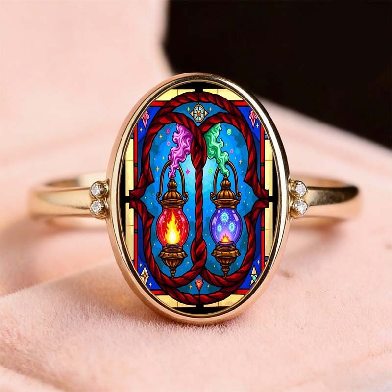 Stained Glass Lantern Ring