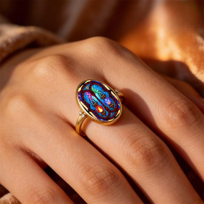 Stained Glass Lantern Ring