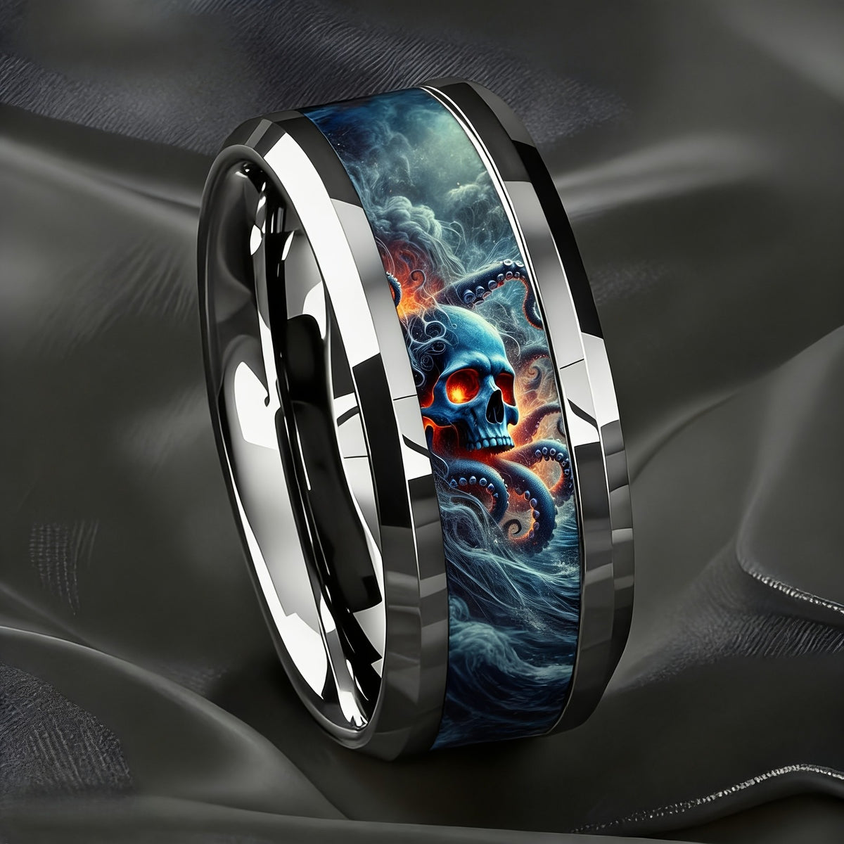 Skull & Octopus Ring