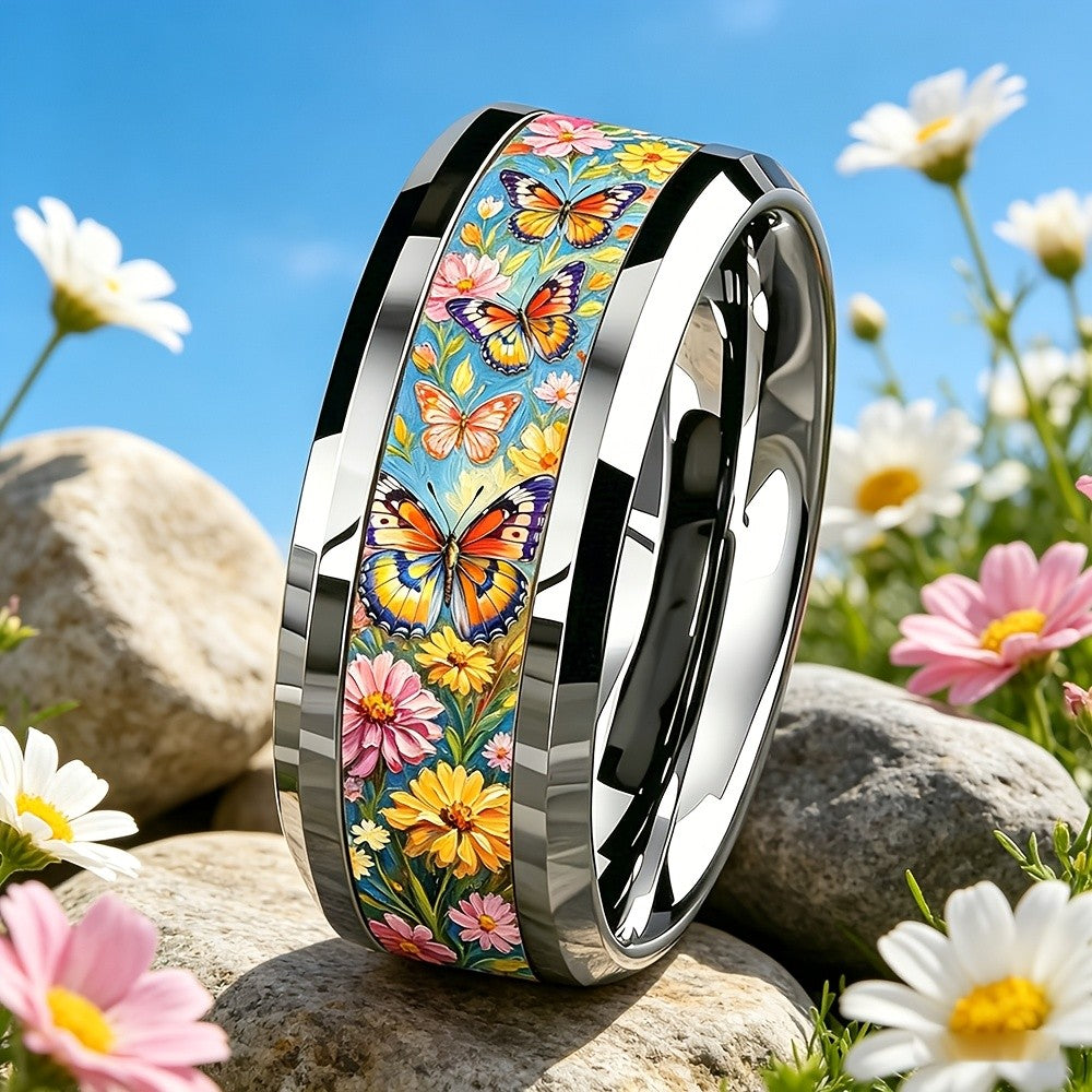 Butterfly & Wildflower Panorama Ring