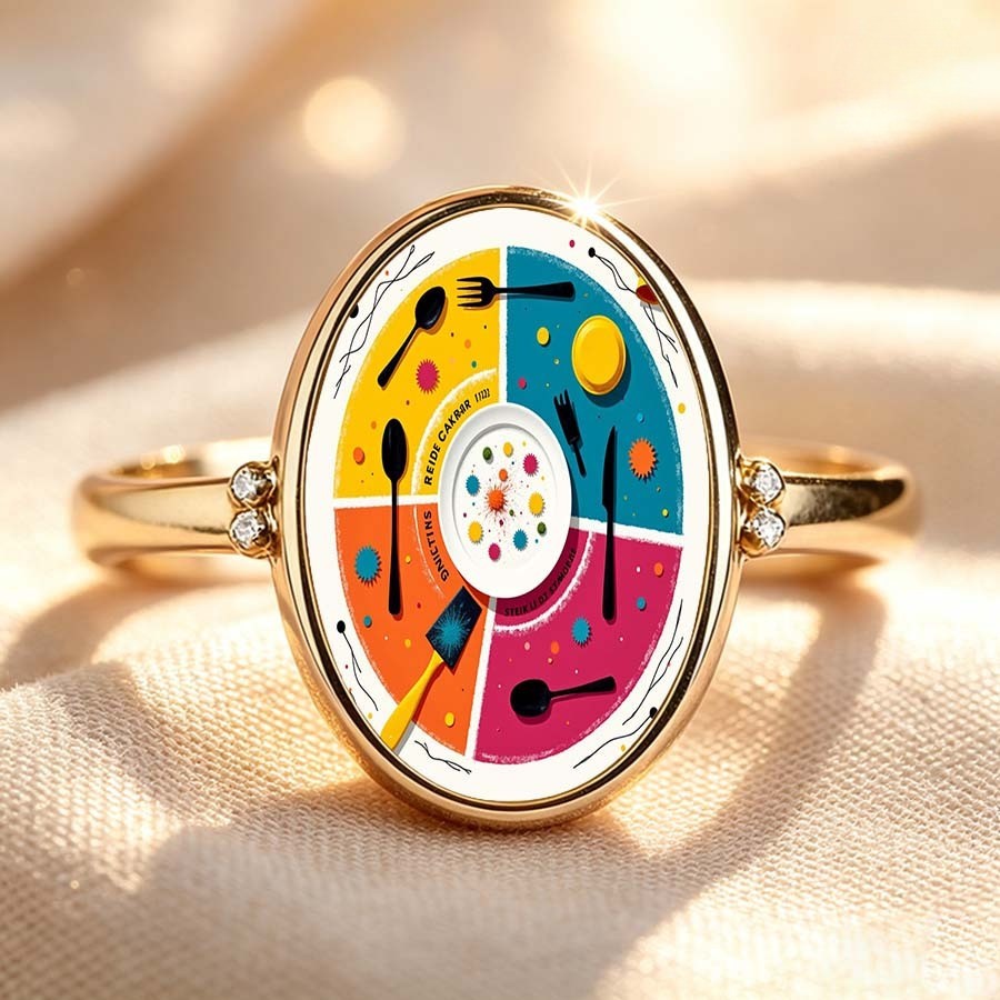 Colorful Dinner Party Oval Ring