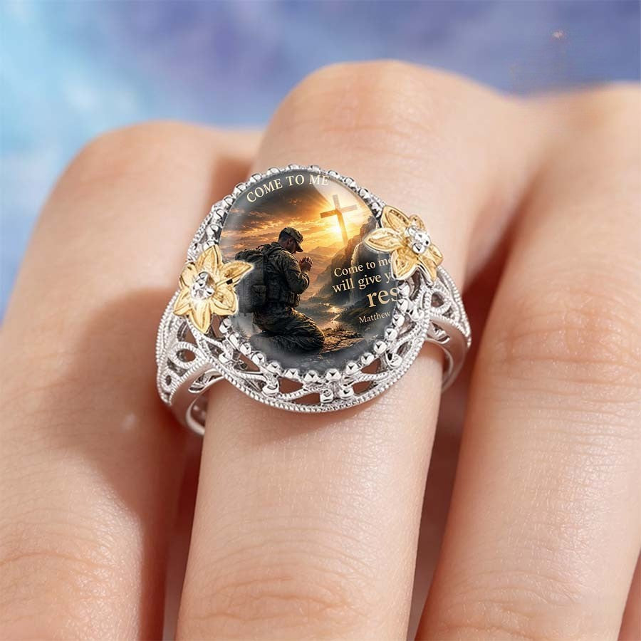 Faith & Rest Soldier Ring