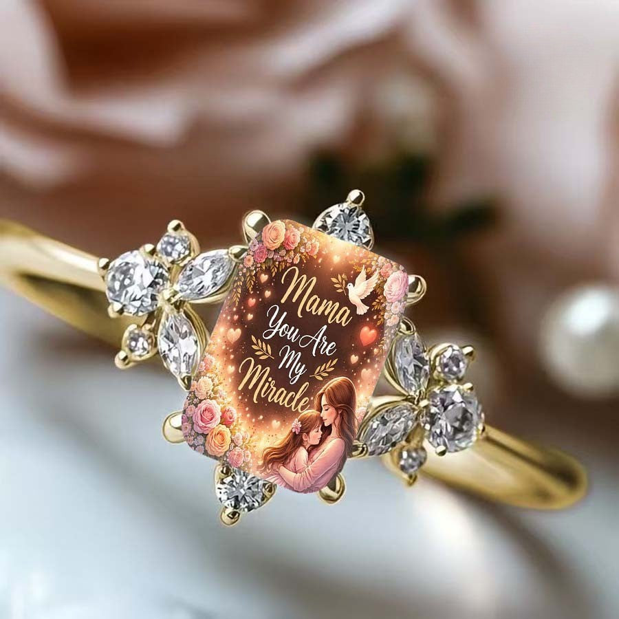 Mother Daughter Embrace Ring