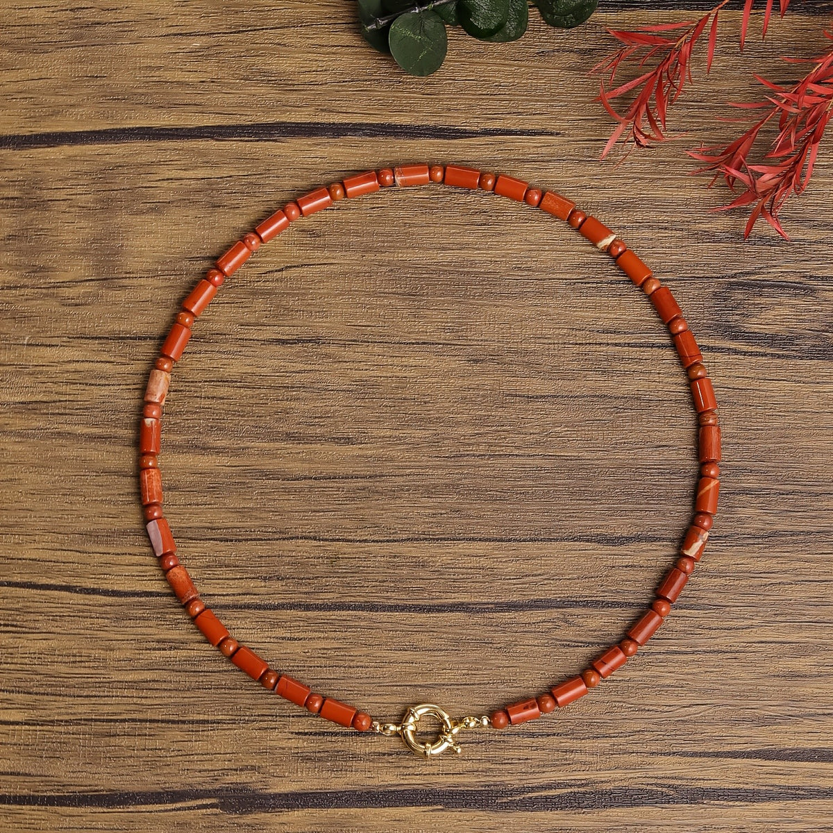 Multi-Color Stone Bead Necklace