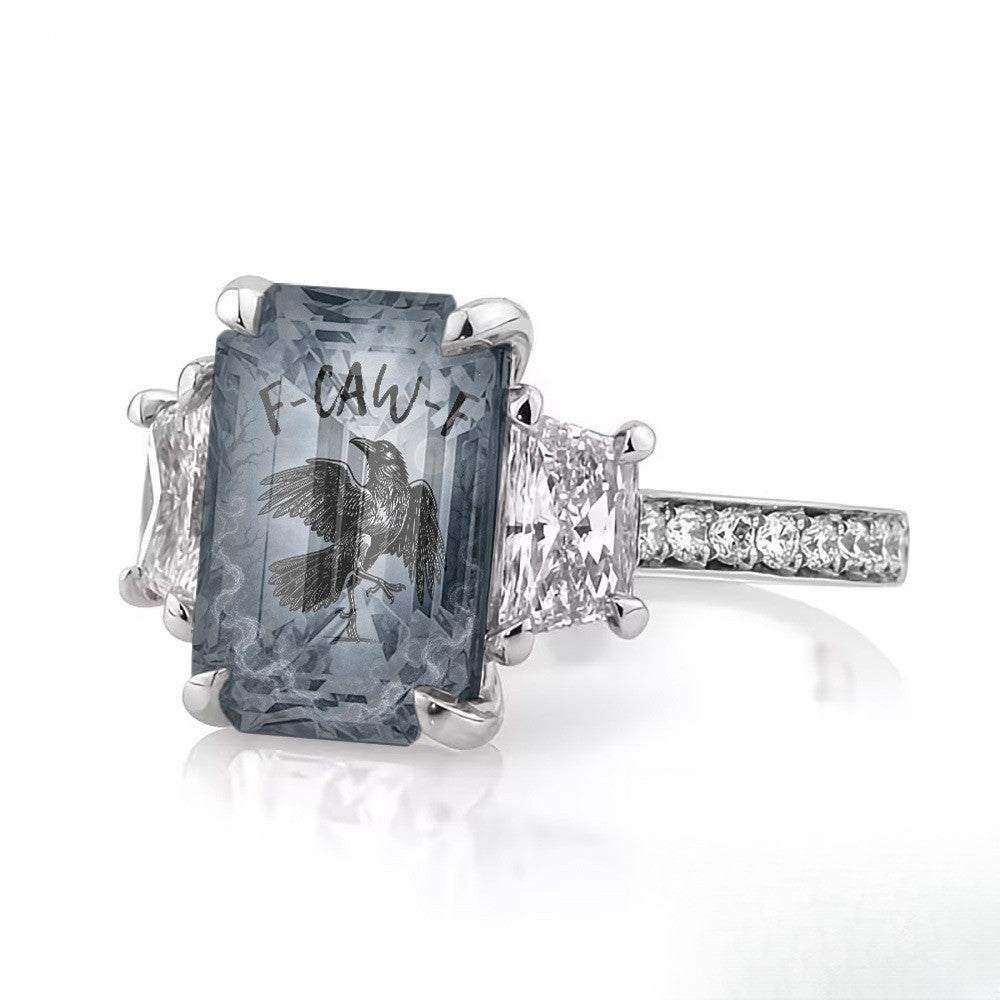Crow Square Statement Ring