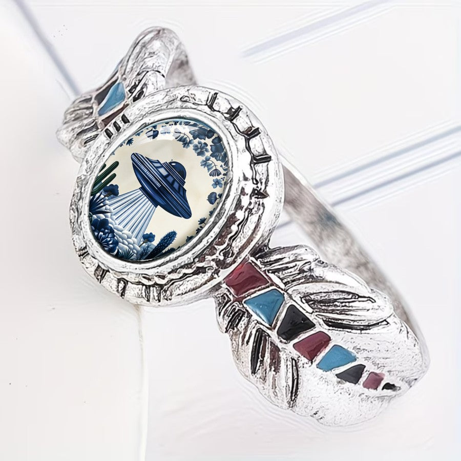 UFO Oval Statement Ring