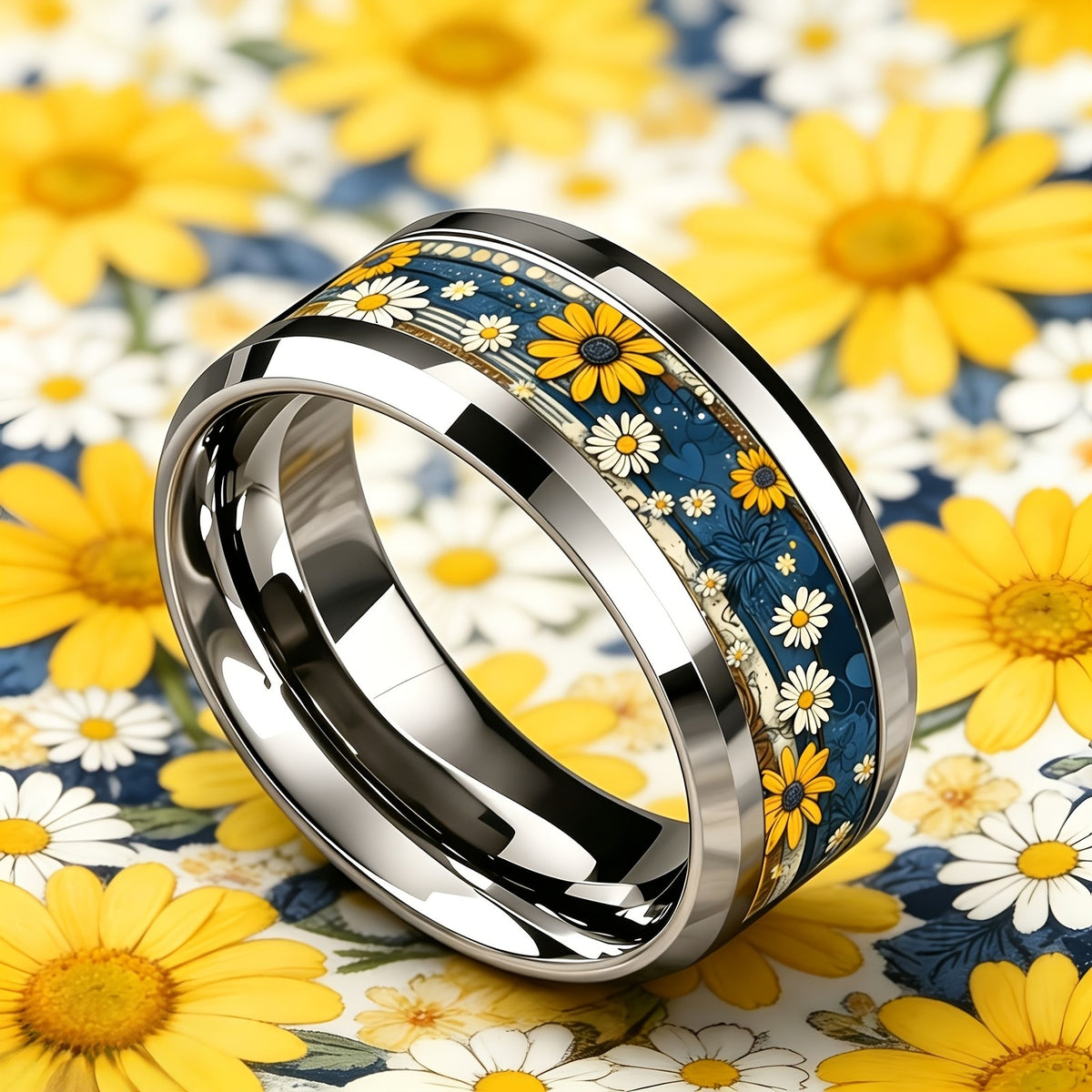 Daisy Meadow Band Ring