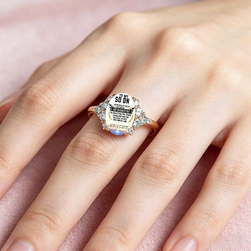 Inspirational Wing Oval Ring