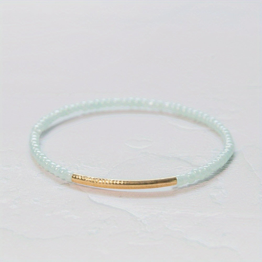 Mint Stone Bar Bracelet