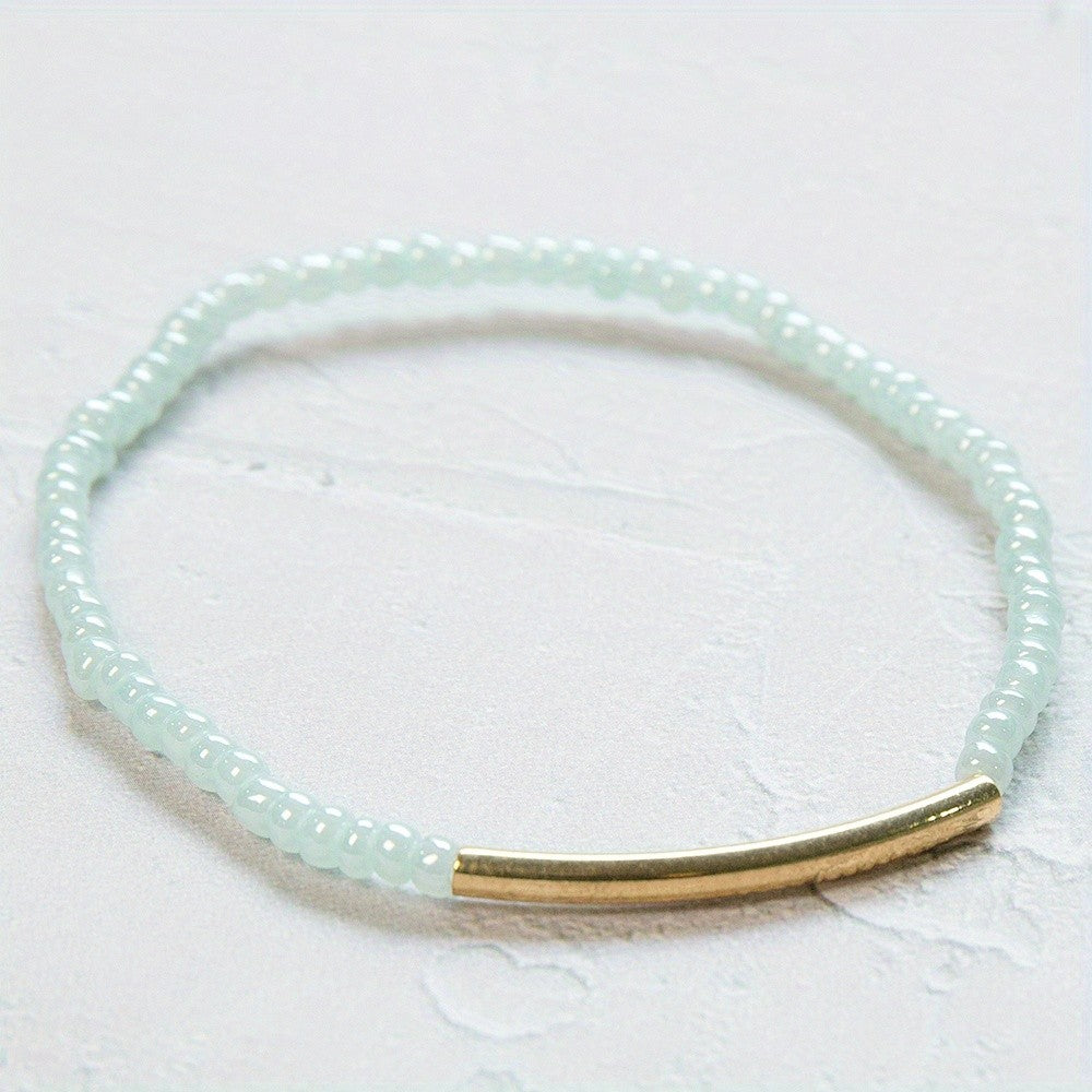 Mint Stone Bar Bracelet