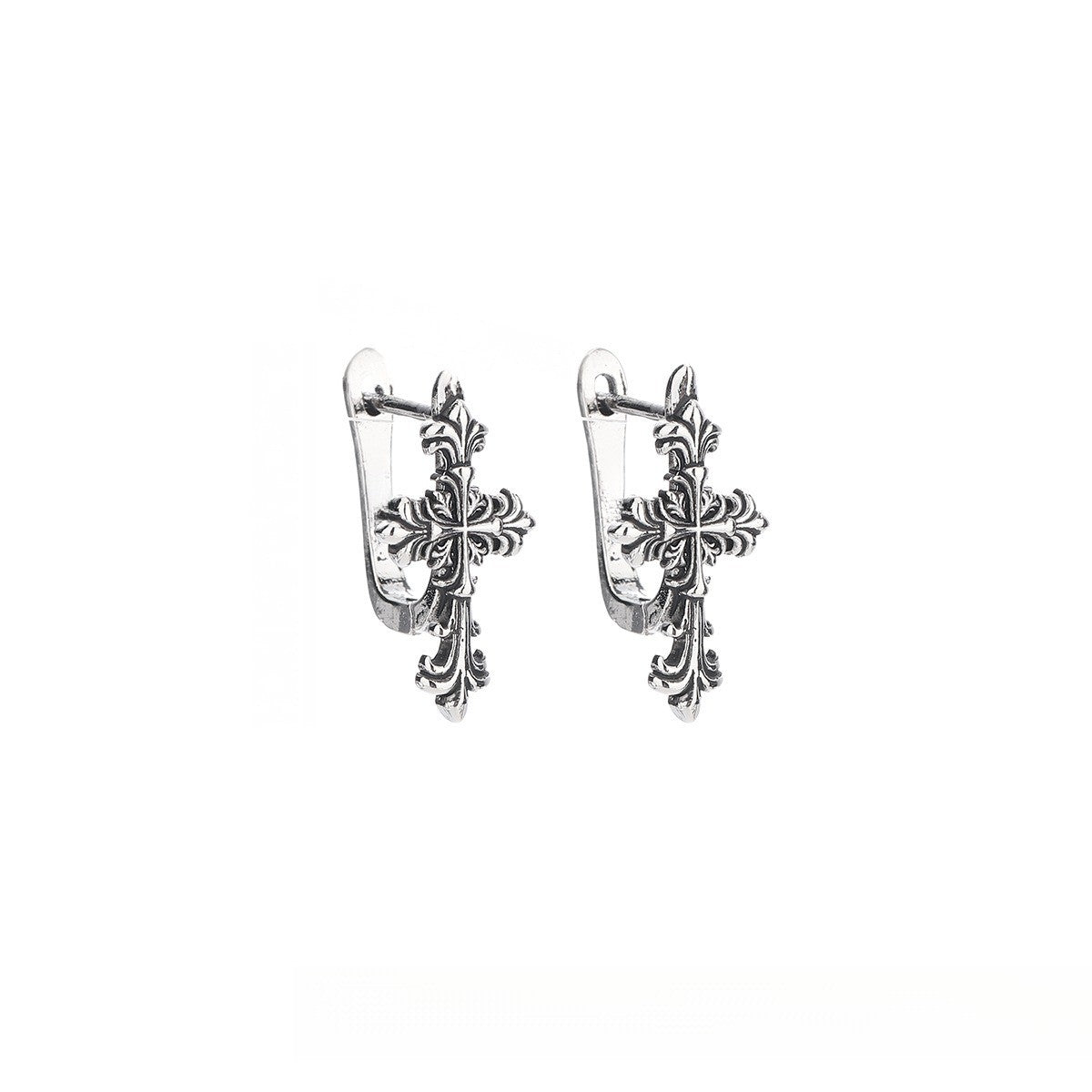 Ornate Cross Earrings