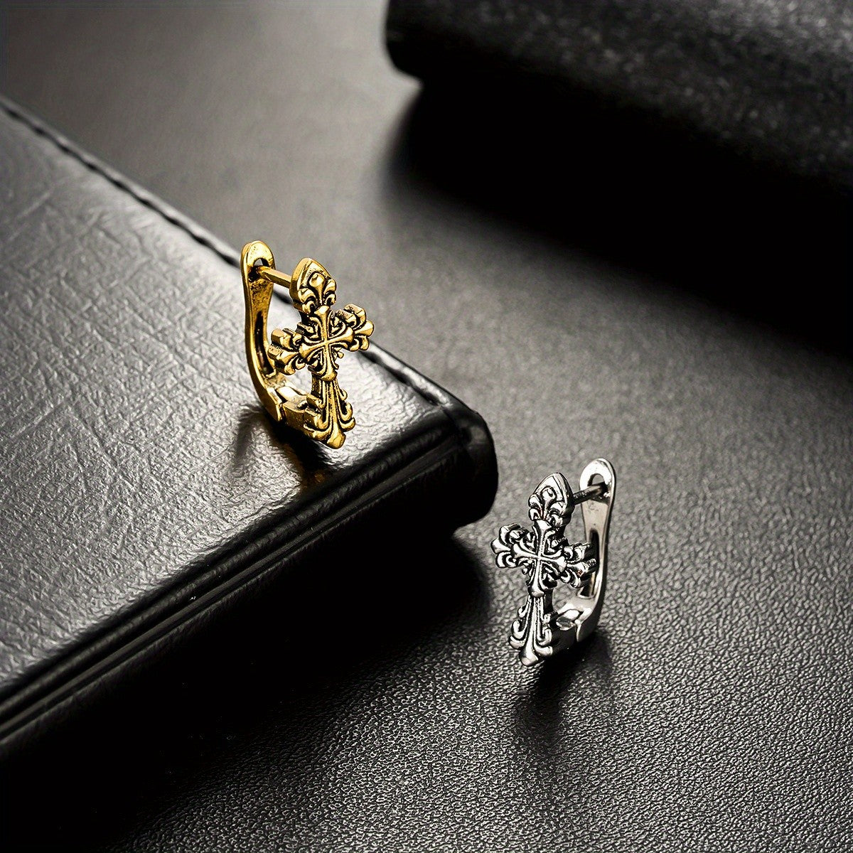 Ornate Cross Earrings