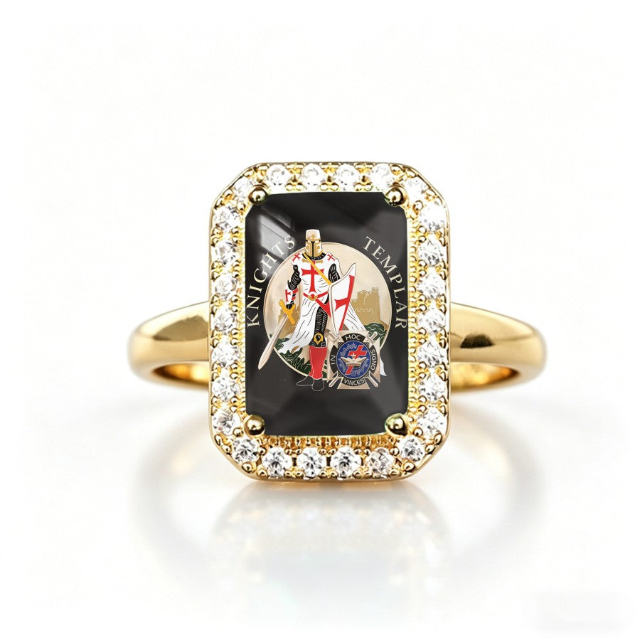 Medieval Knight Rectangular Ring