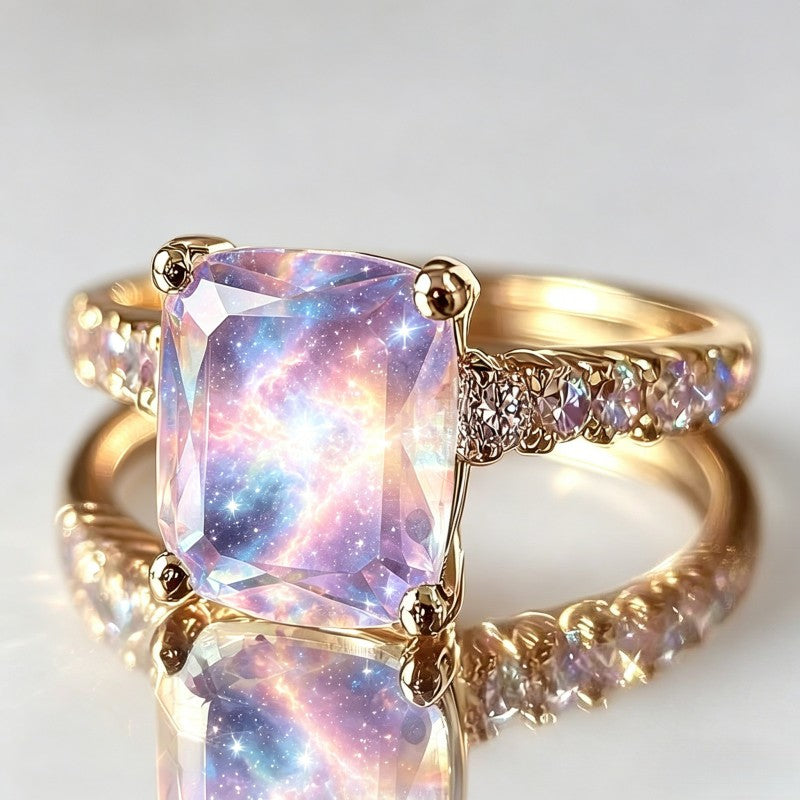 Nebula Square Statement Ring