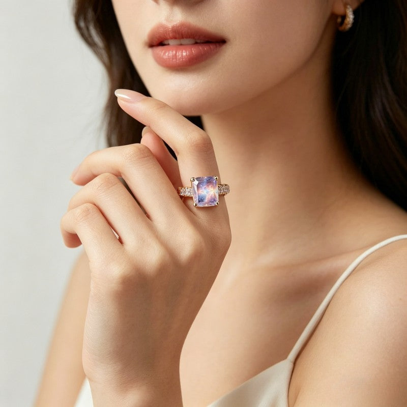 Nebula Square Statement Ring