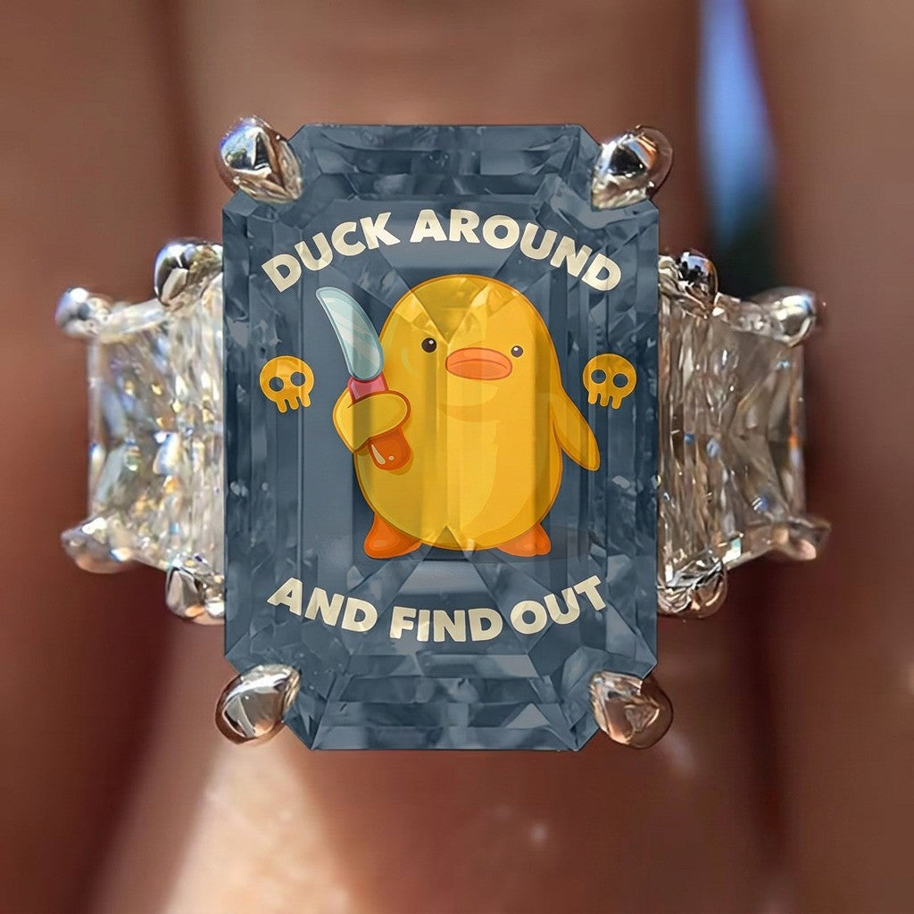 Duck Square Statement Ring