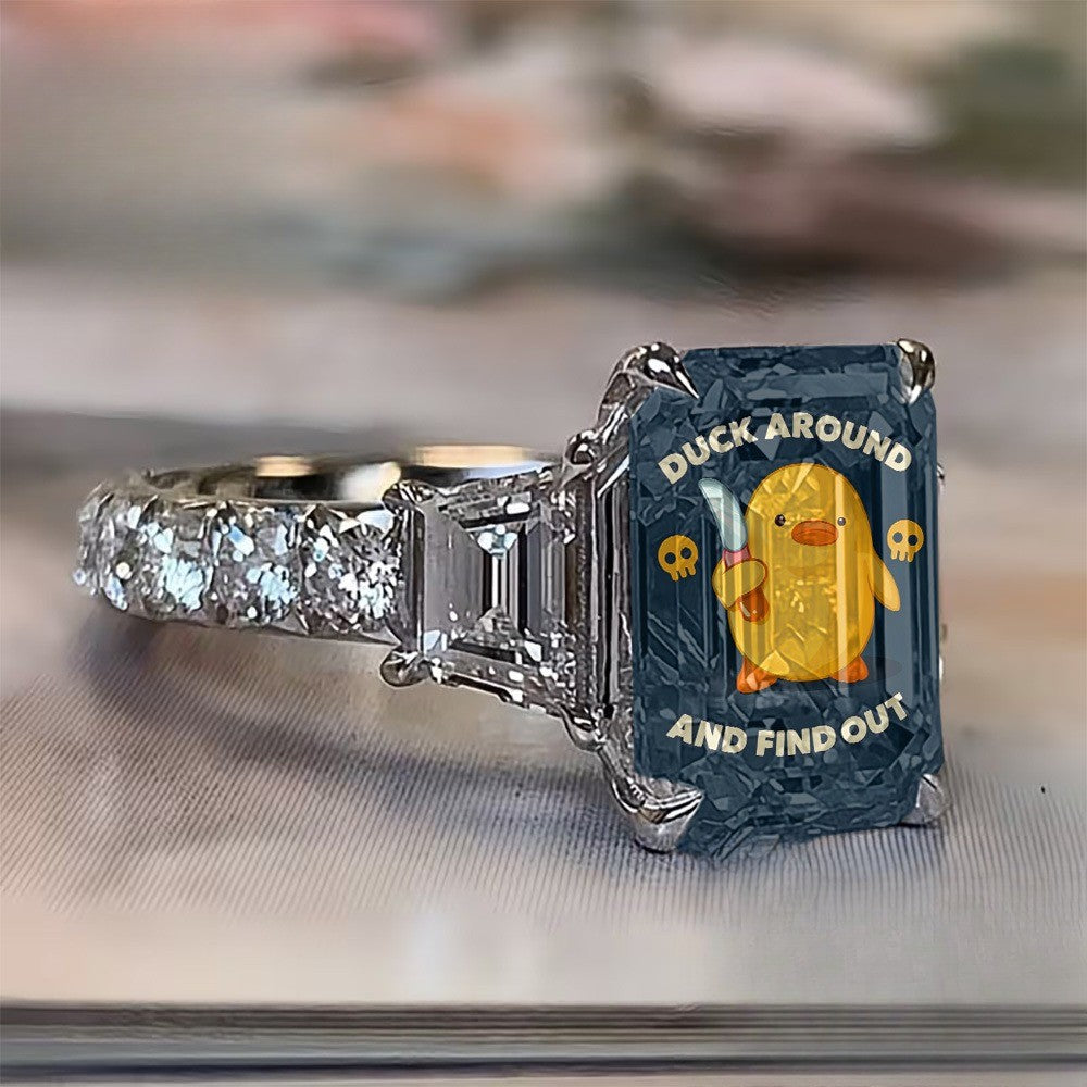 Duck Square Statement Ring