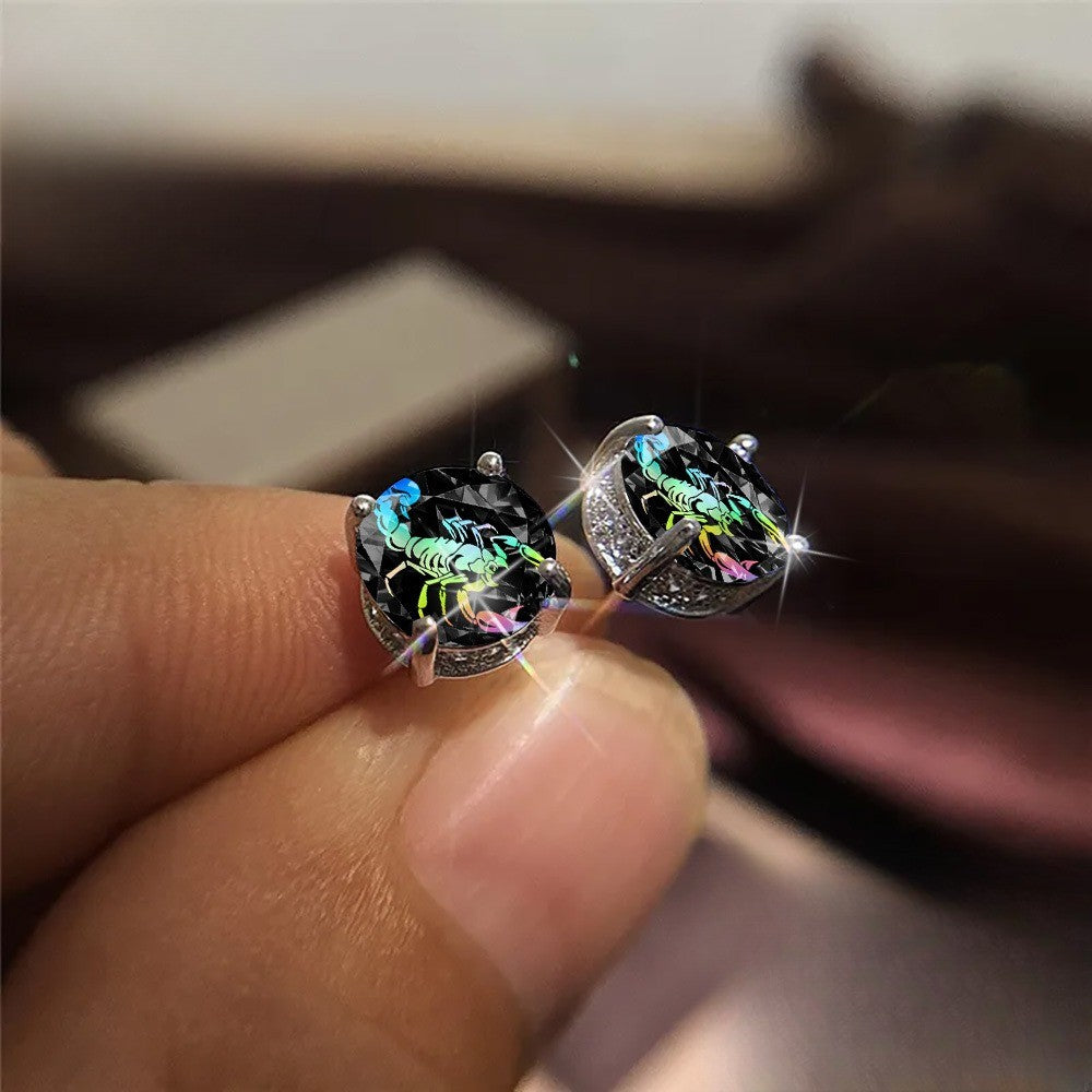 Colorful Scorpion Crystal Stud Earrings